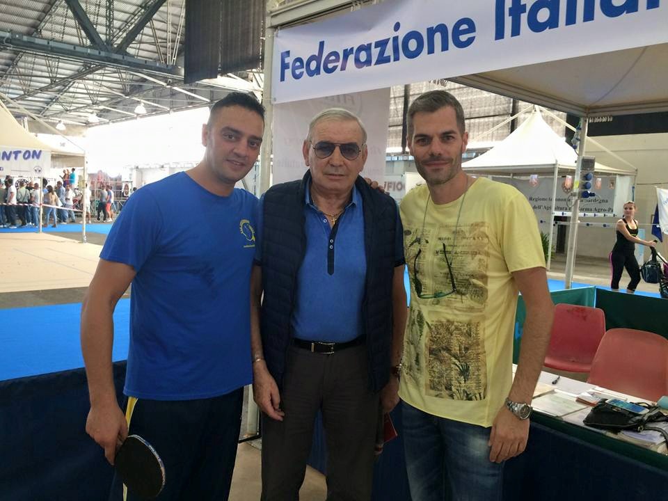 Due leggende dello sport assieme al presidente Fitet Carrucciu Gigi Riva e massimiliano Mondello